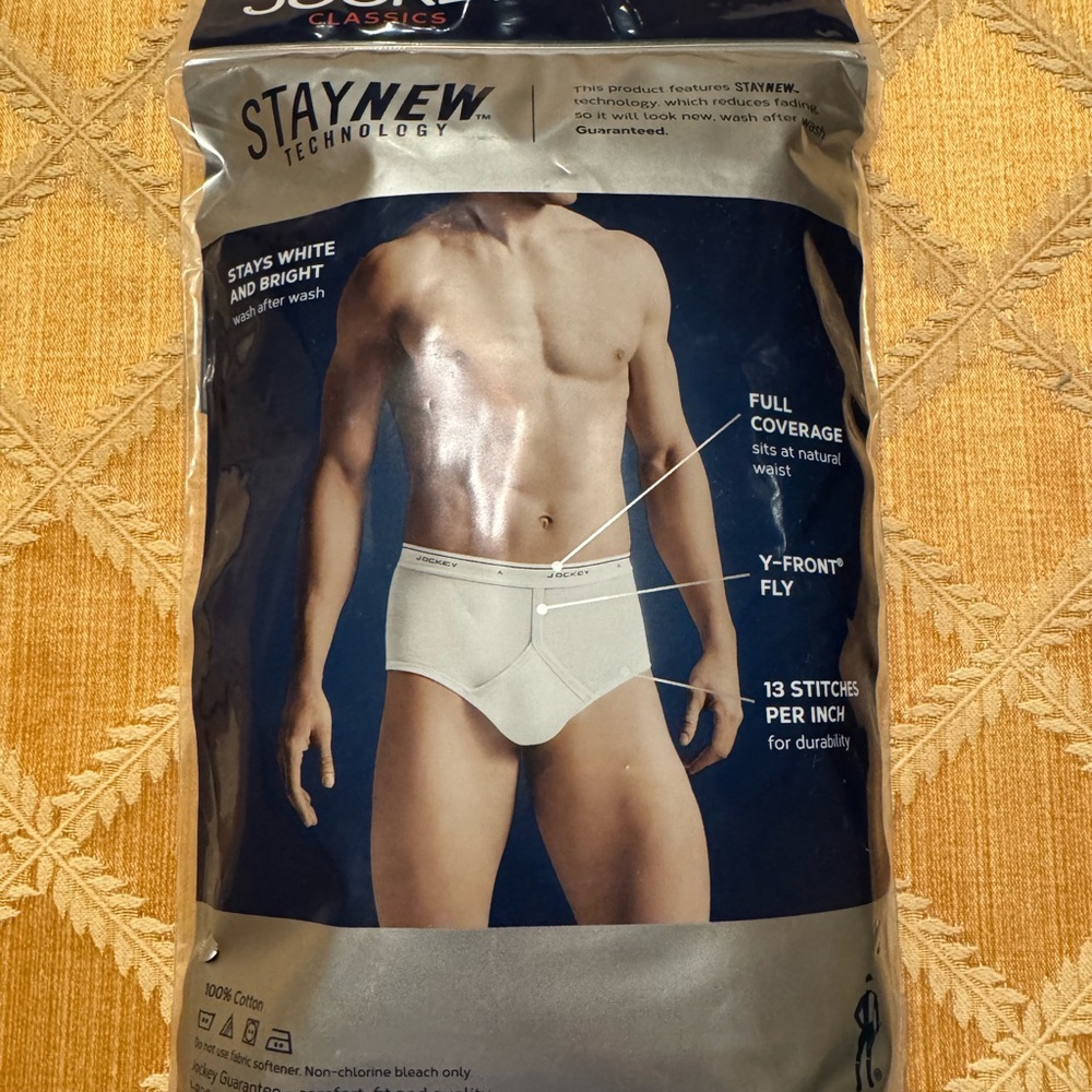 Brand new ❤️ Jockey Men's Black Briefs full- rise 4 pack size 34( Medium) - Picture 4 of 4